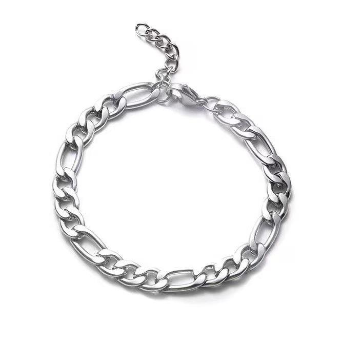 

Мужской плоский браслет из нержавеющей стали европейского и американского образца толщиной 3,2 мм из титана