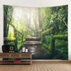 Primitive Forest Wooden Bridge Wall Hanging Office Living Room Tapestry Home Wall Decoration Tapestry