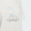 Adidas Graphic Anime Short Sleeve Round Neck T-Shirt Women Tops White JN6660