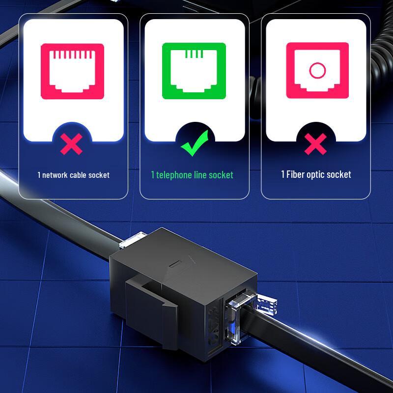 RJ11 4-Core Telephone Voice Coupler (10-Pack)