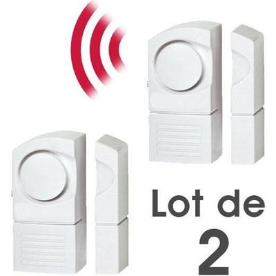 SHOP-STORY - Set of 2 Wireless Door Opening Alarm Detector for Door, Window, Garage, Bay Window, Skylight Etc