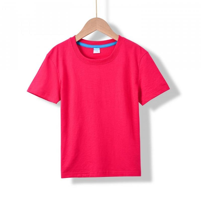 2026 Summer New Round Neck 100% Cotton Short Sleeve Boys' Casual Short Sleeve Round Neck T-shirt 17 colors
