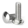 Pack of 10 M6 Round Head Bolts, 304 Stainless Steel, Round Head/Square Neck (M6*14)