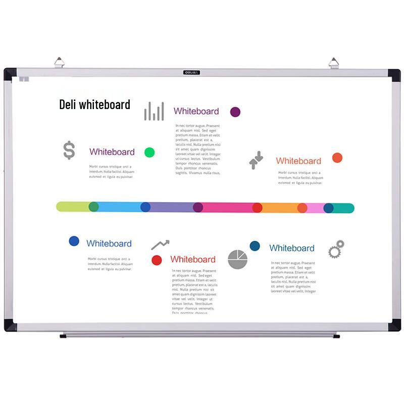 Deli 7854 Magnetic Wall-Mounted Whiteboard, 60x90cm