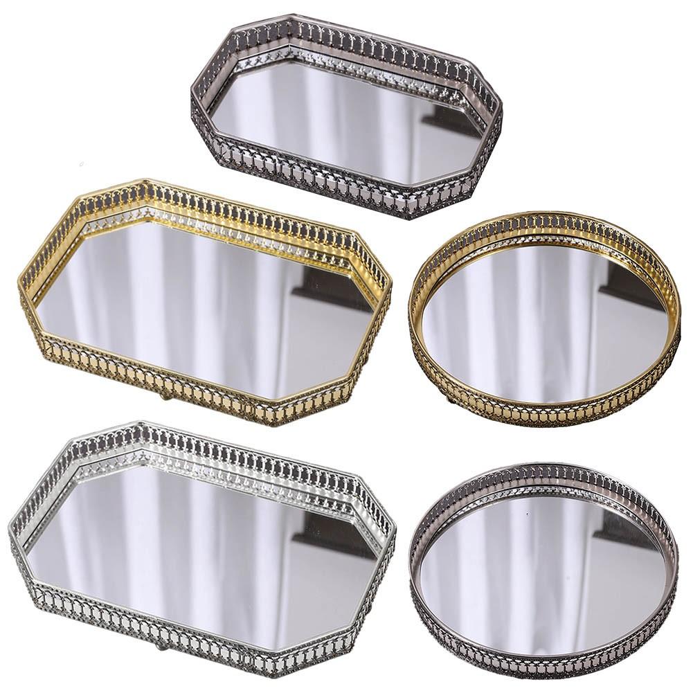 

Cafe Restaurant Home Light Luxury Mirror Metal Tray A