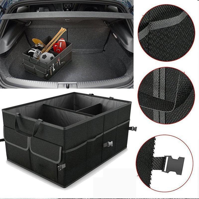 Foldable Car Trunk Organizer Box Large Capacity 60L Storage Bin With Handle SUV Sedan Hatchback
