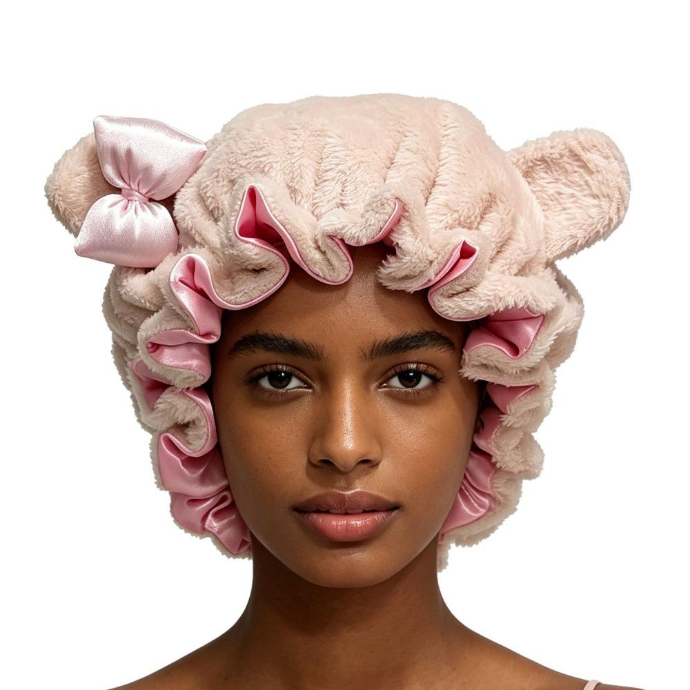 Soft Hair Drying Cap Absorbent Hair Towel Quick Drying Hair Bonnet Night