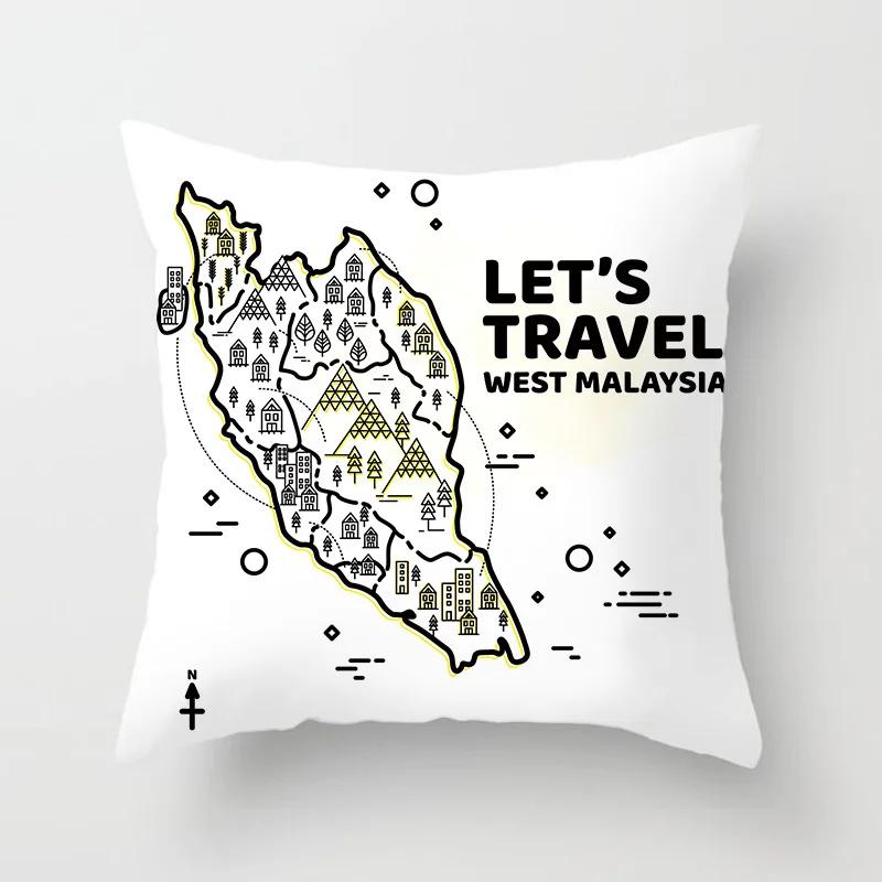 Pillowcases Home Decor Living Room  Cute Blue Ocean Pillowcase Office Chair Double Bed Cushion Cover