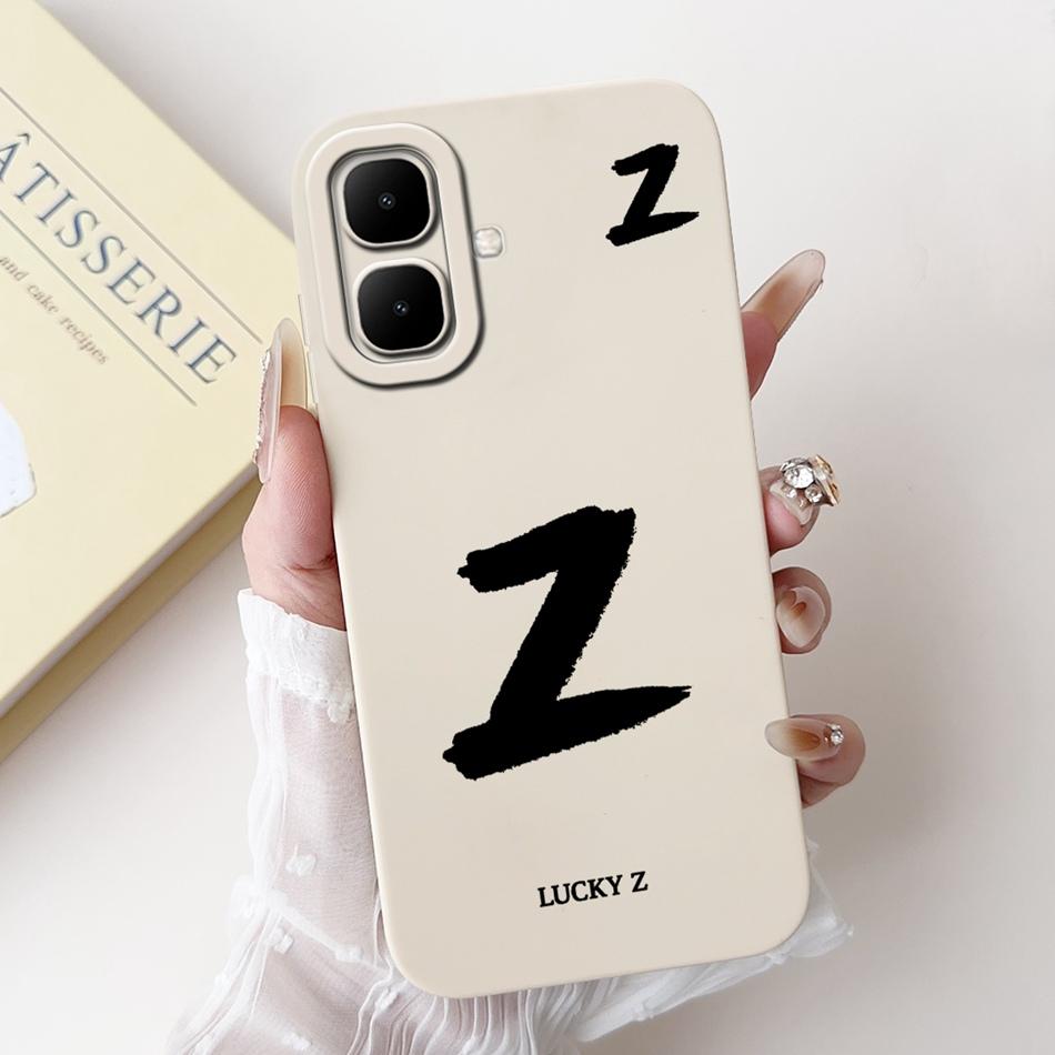 For Infinix Smart 10 2025 Lucky Initial Letter Phone Case For Infinix Smart10 Soft Silicone Shockproof Cases