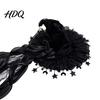 Stylish Lace Bow Headwear Halloween Witch Hat, Gothic Dark Wizard Costume Headpiece for Women, Spooky Velvet Cone Photogenic Daily Lolita Wear