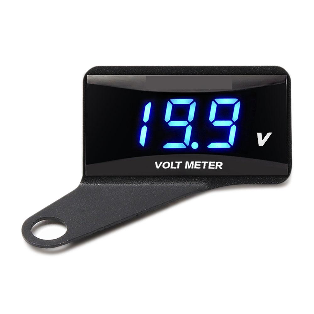 Universal Motorcycle Voltmeter Koso Mini LED Digital Display Electromobile Gauge Car Voltage Meter with Holder  12V-100V
