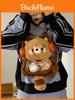 Raccoon Plush Backpack With Nylon Material Soft Serve For Daily Commute And Casual Use