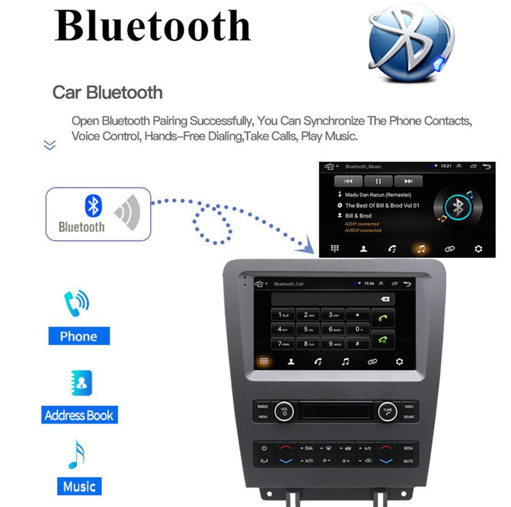9" For Ford Mustang 2010-2014 Stereo Radio GPS Navigation 4+32G Wireless Carplay