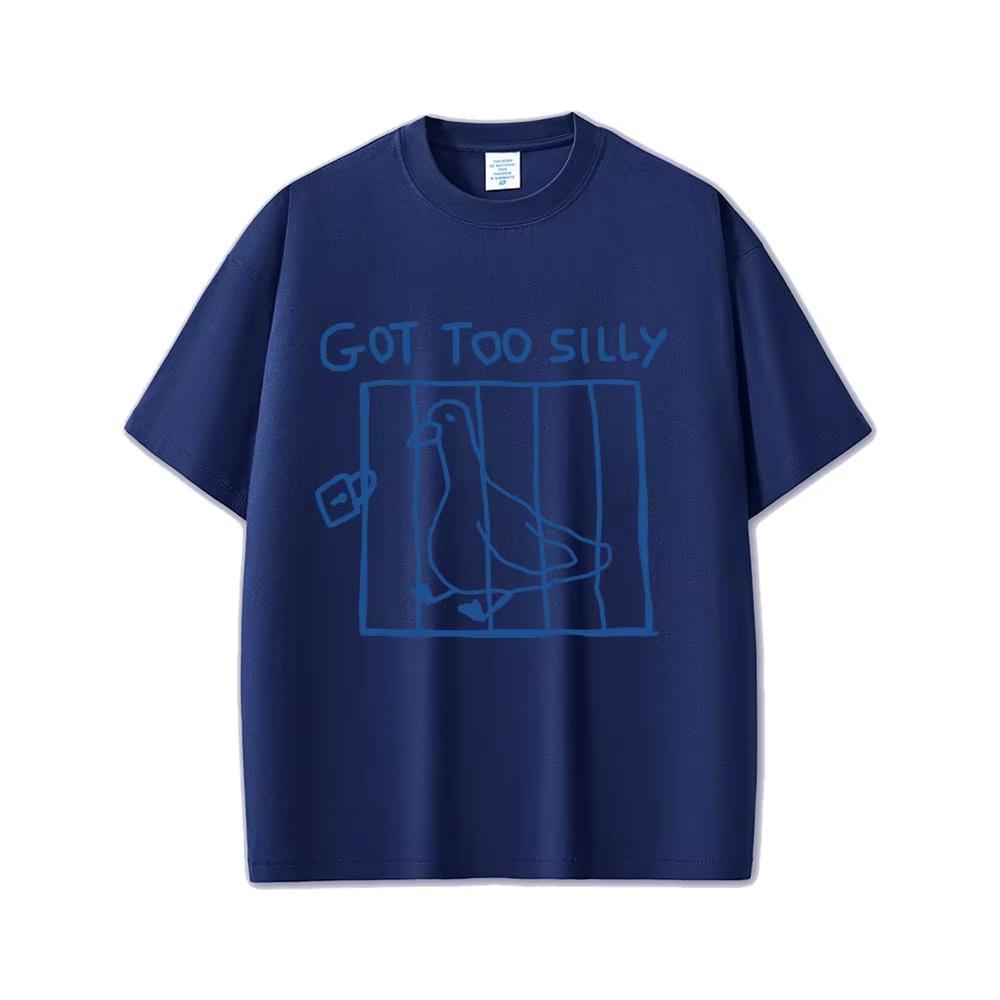 Funny Silly Goose Meme Graphic Unisex Vintage Loose Casual Short Sleeve Fashion Unisex And Unisex TShirt