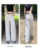 2023 White High-Waist Wide-Leg Jeans - Comfy, Loose, and Trendy Drape Pants