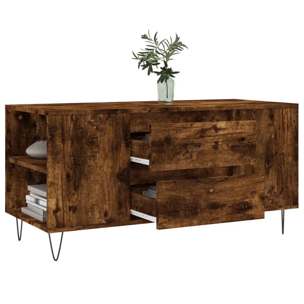  Coffee Table, Smoked Oak, 102x44.5x50 Cm