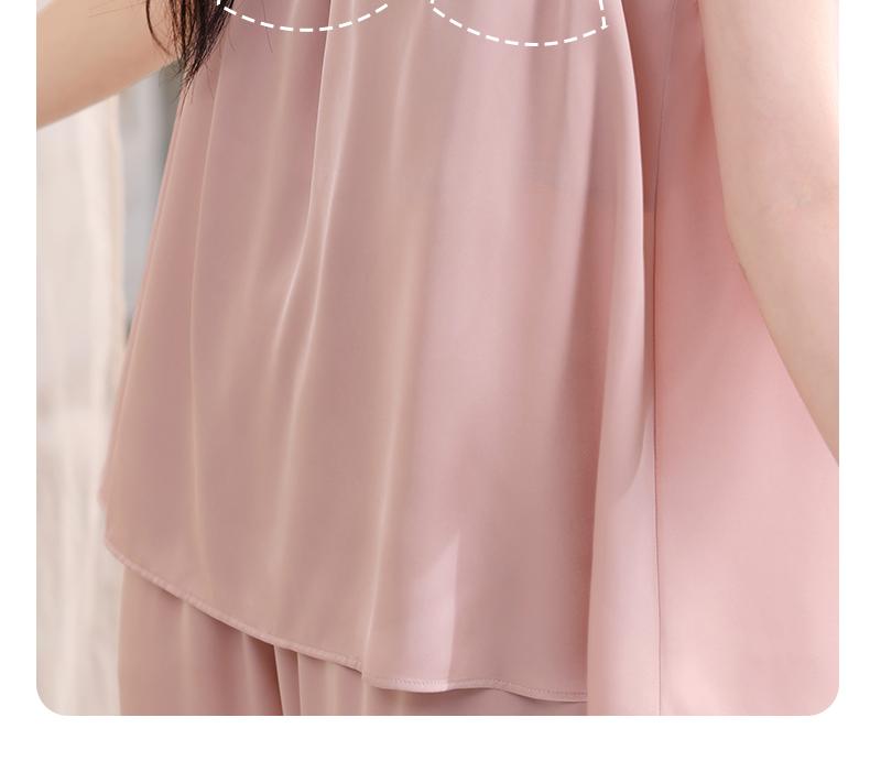 Xuan Liang [with chest cushion] Women's summer ice silk suspender pants with high-end imitation silk home suit set