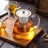 Mini Size Glass Teapot Tea Kettlewith Stainless Steel Removable Infuser for Blooming Tea and Loose Leaf Tea Microwave and Stove