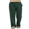 Men Linen Wide Leg Back Pocket Pants Summer Fashion Female Solid Male Streetwear Loose Trousers