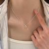 Korean version of simple square geometric necklace women's daily collarbone chain accessories