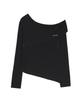 Nigaennikol Asymmetric Off Shoulder Top_Black