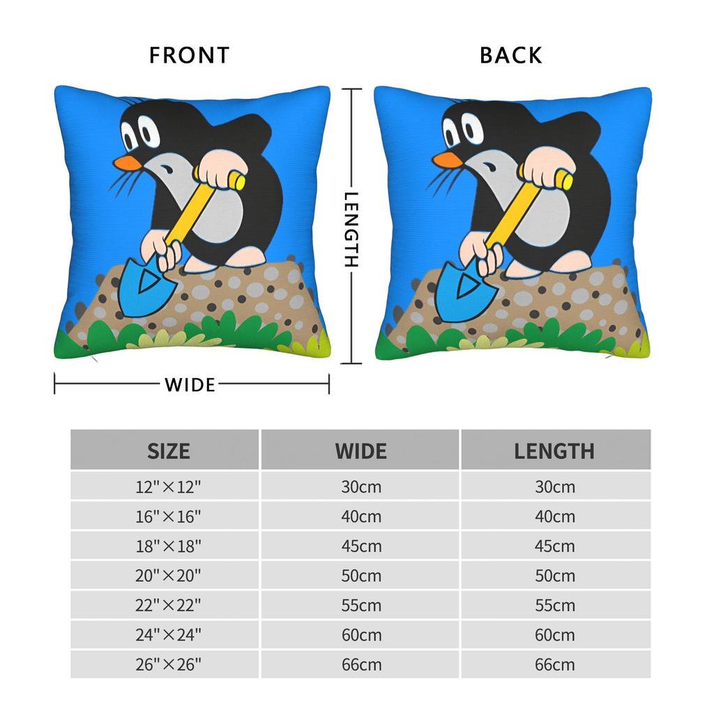 Kissenbezug Der kleine Maulwurf Arbeitend Retro Trendiger Kissenbezug Für Wohnzimmer Stuhl Kissenbezüge