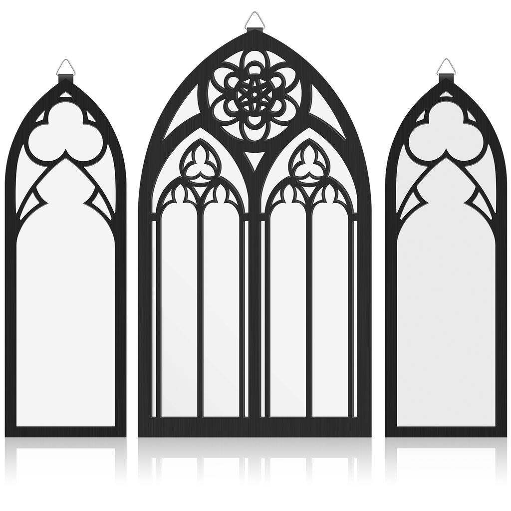 8 Styles Gothic Mirrors Wall Decor Vintage Cathedral Arch Frame Mirror Home Decorative Mirror Bedroom Art Wall Decoration