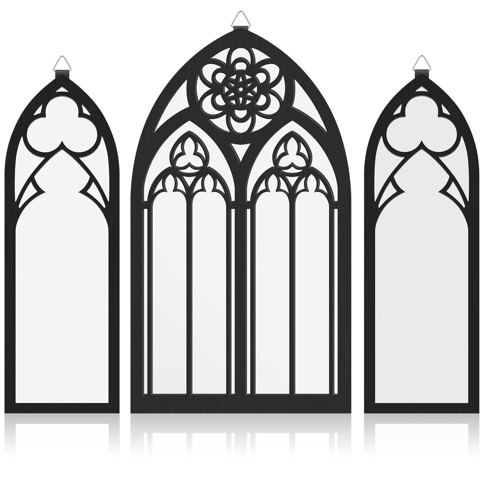 

8 Стилей Готические Зеркала Настенный Декор Винтажное Зеркало с Рамой в Виде Арки Собора Домашнее Декоративное Зеркало Украшение Стен Искусство для Спальни