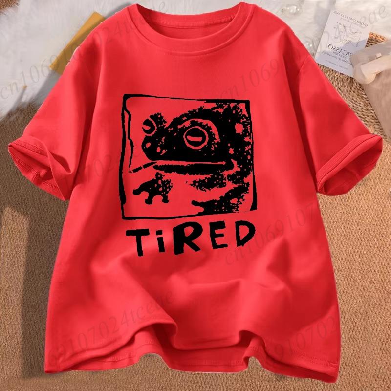 Retro Frog Funny Graphic T-shirt Unisex Men Women, Short Sleeve Tee, Y2K Aesthetic Streetwear, Casual Daily Fashion Casual Tops