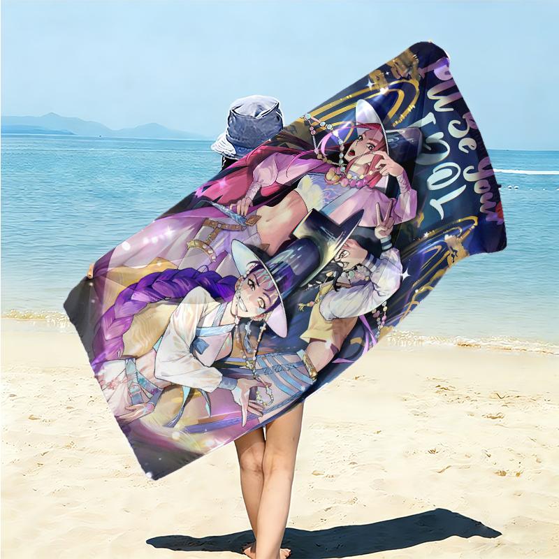 1Pc Fantasy Dance Light Beach Towel Microfiber Beach Towel Thin Absorbent For Beach Swimming Yoga Bath Sports 0917194
