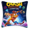 Cartoon Game Crashs Bandicoot Pillow Covers Cartoon Sofa Decorative Home Double-Sided Printing Short Plush Cute Cushion Cover