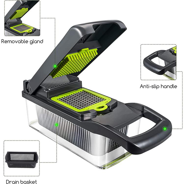 Factory 16 In 1 Multifunctional Vegetable Chopper Mandoline Slicer Food Processor Kitchen Accessories