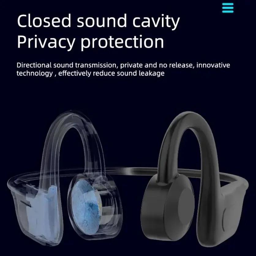 Waterproof Bone Conduction Earphone Sport Running Wireless Bluetooth Headphone with Microphone And TF SD Card Support