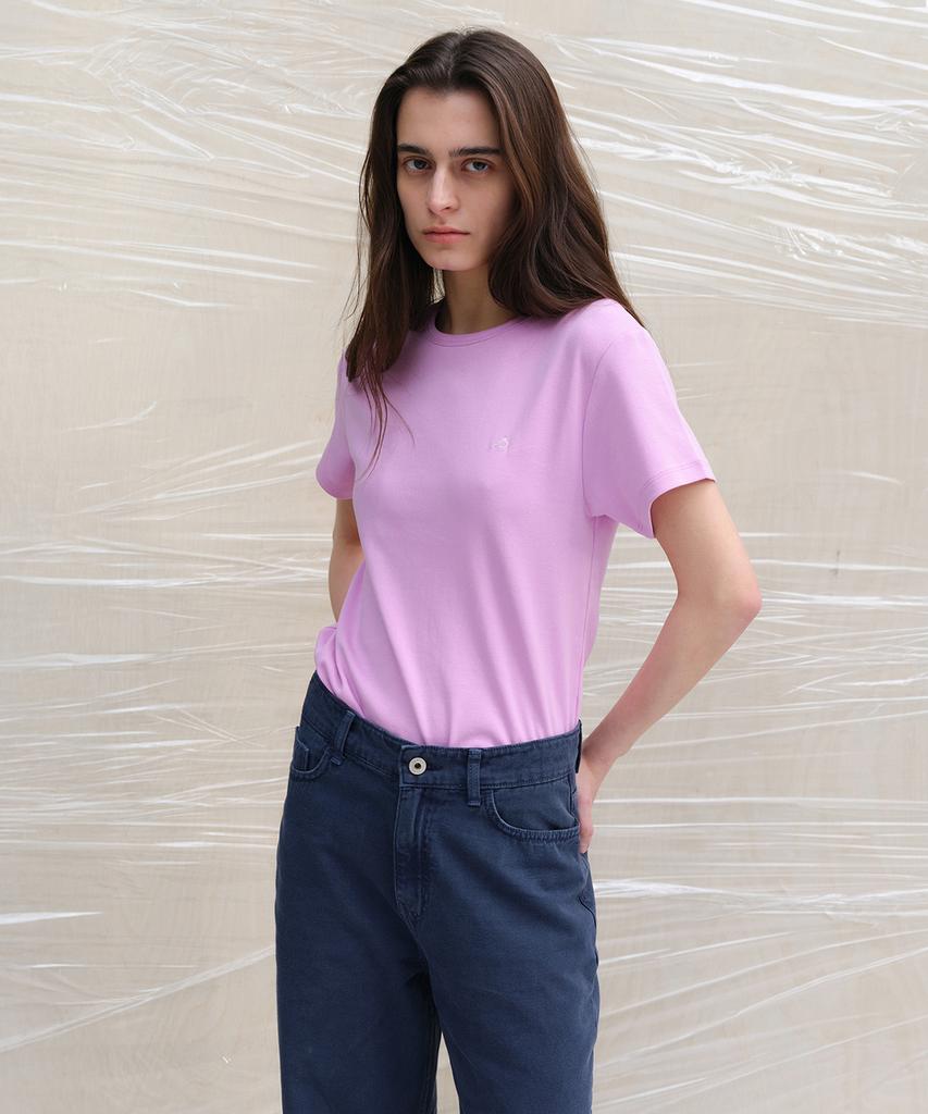 Leuba All-Day Cotton Rib T-Shirt - Cotton-Candy Pink