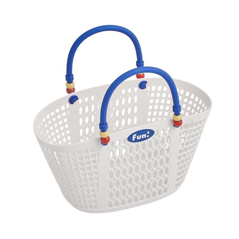 Portable Plastic Storage Basket With Handle Multipurpose Organizer for Bathing Swimming Kitchen Bathroom Home Daily Use