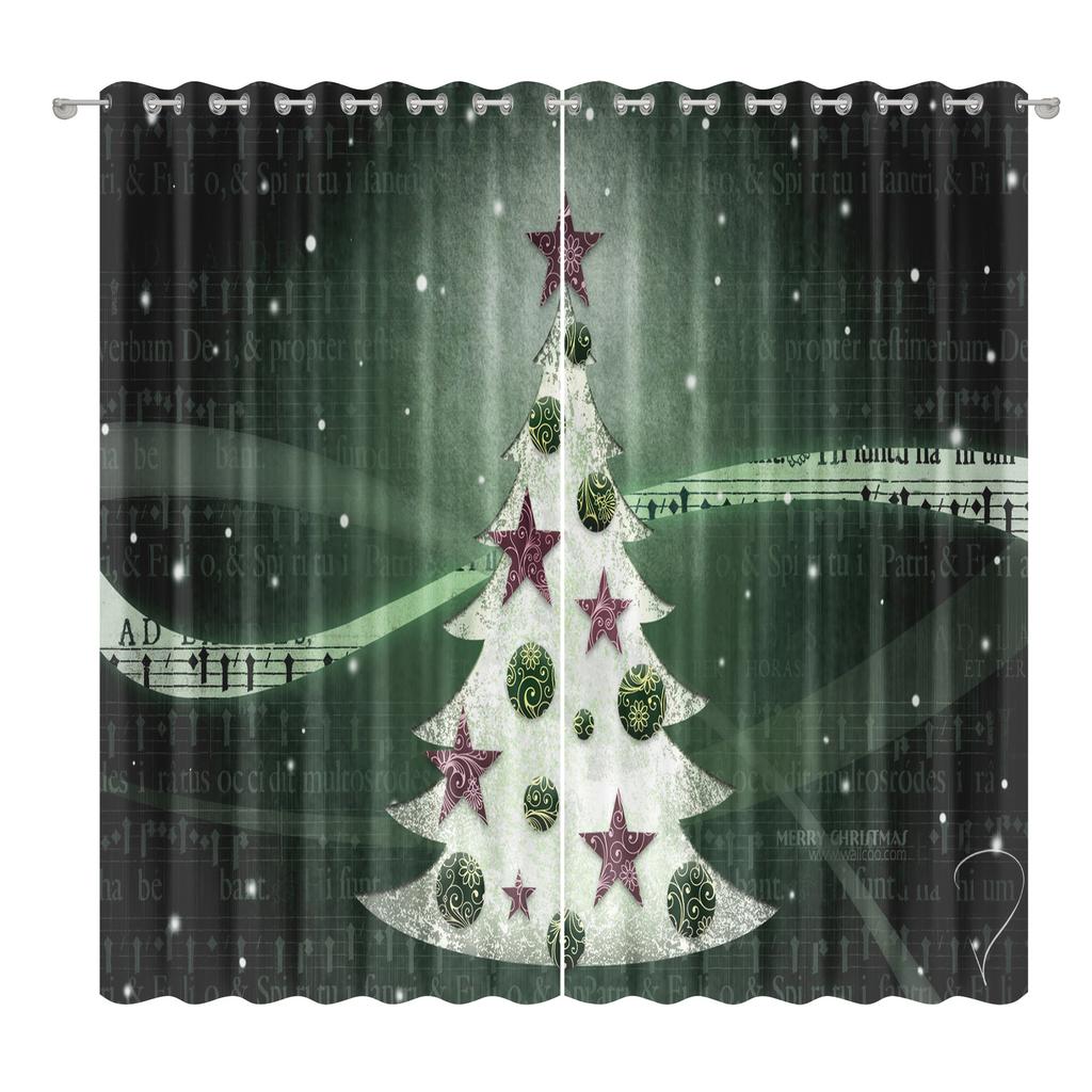 Christmas Curtains Bedroom Living Room Balcony Blackout Curtains Office Hotel Insulation Curtains