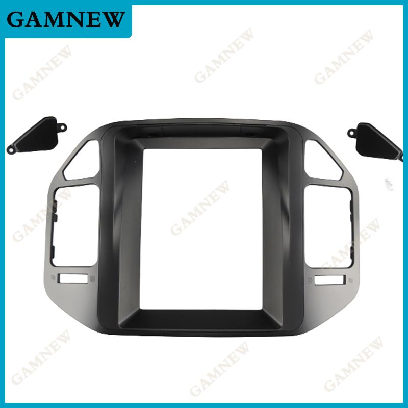 9.7 Inch 2 Din Car Radio Fascias For MITSUBISHI V73 PAJERO 2004-2011 Tesla Style Multimedia Frame Video Player Panel Trim