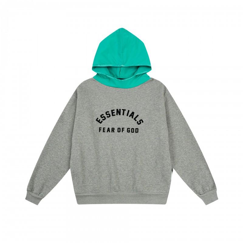 Unisex FOG Icon Double-Line Hoodie Cotton Warm Fleece Lined Crewneck Sweatshirt Winter Streetwear
