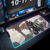 Spiel Warframe Mauspads RGB Gaming-Mauspad Großes LED-Pad PC-Schreibtischmatte Leuchtendes Mauspads Große Tastaturmatten Tischteppich Mit