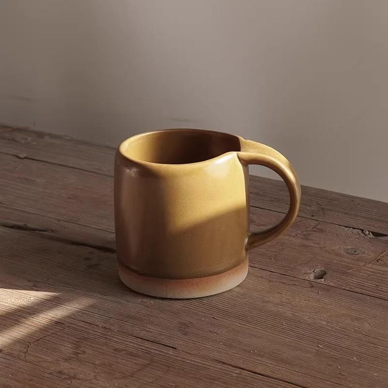 

Creative Ceramic Mug Comfortable Grip Plain Beaker,Handmade Large Capacity Coffee Mugs,Breakfast Milk Cups,Birthday Gift Tea Cup 500ml чёрный