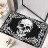1pc Framed Skull Art Door Mat.Bathroom Floor Mat, Microfiber Absorbent Polyester Rug for Bedroom, Living Room Entrance Carpet