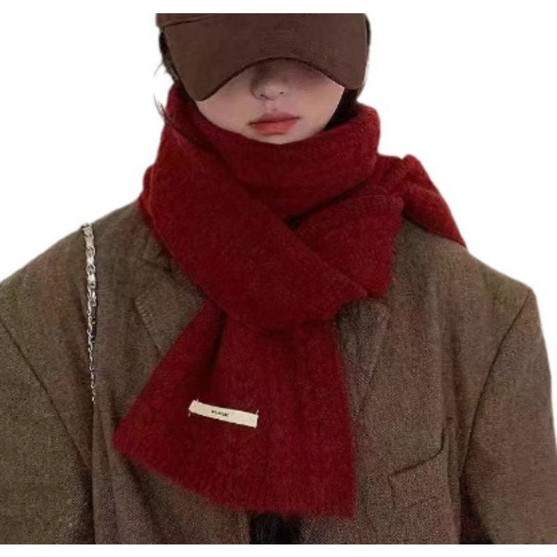 New Wool Knitted Scarf for Women In Winter Japanese Fashion Versatile  Warm Student Scarf Skin Friendly and Soft