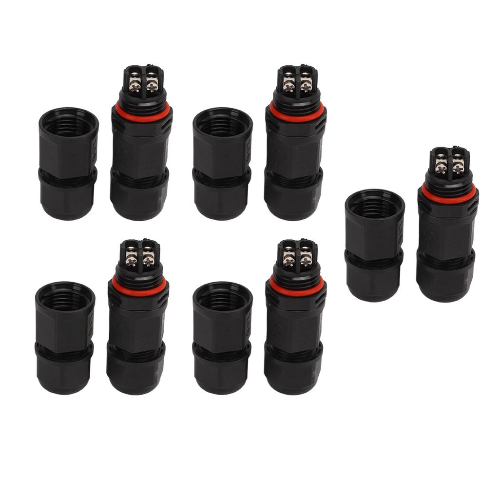 5 Pcs Waterproof Aviation Connector 380V IP68 Waterproof Screw Crimping Electrical Connector for Industrial Equipment