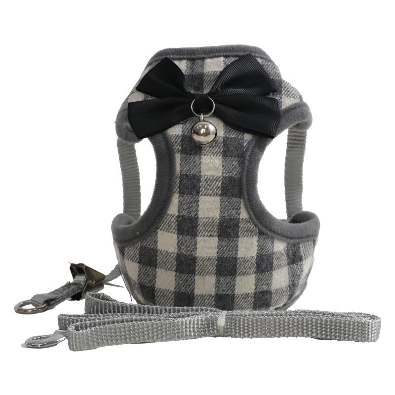 New Pet Leash for Small Dogs, Bow-shaped Dog Chest and Back Jacket