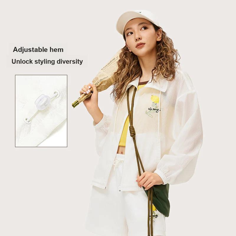 Li Ning Chinese Culture Series Painted Collar Loose Windbreaker Women Outerwear Yellow-Green AFDU366-2