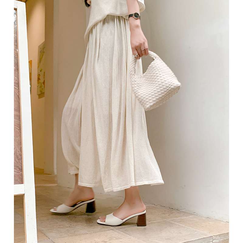 Krazing Pot Zamszowe pantofle letnie rozmiar 40 Klapki na zewnątrz Grube wysokie obcasy Damskie sandały z odkrytymi palcami