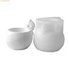 K1AE Flexible Silicone Animal Planter Mould for Cement Craft Projects Home Decoration