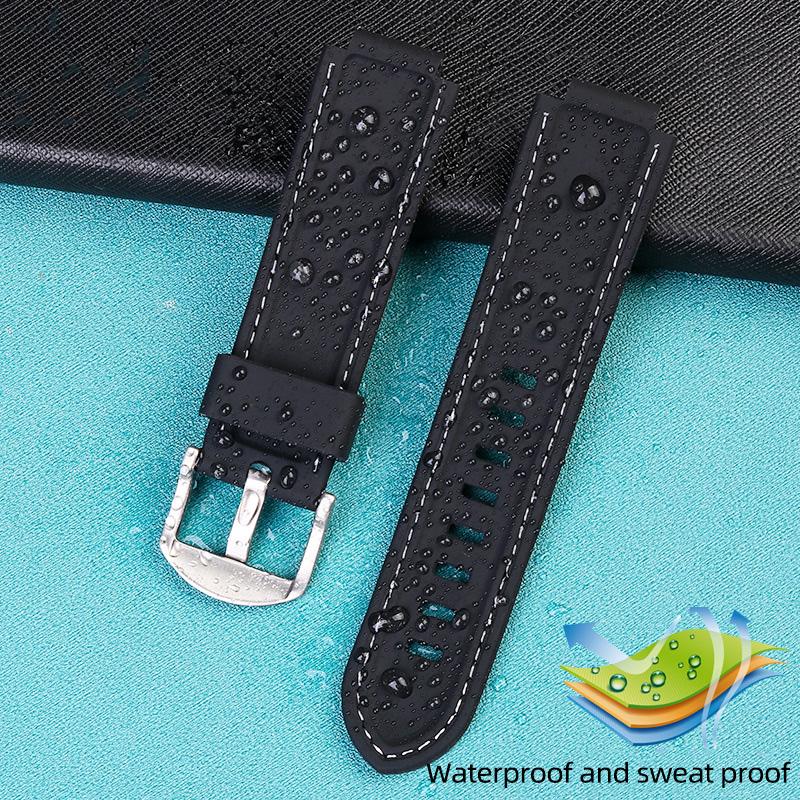 Classic Rubber Watchband for Timex WATCH T2N720 T2N721 TW2T76300 Series Black Waterproof Silicone Sports Strap 24*16mm Men