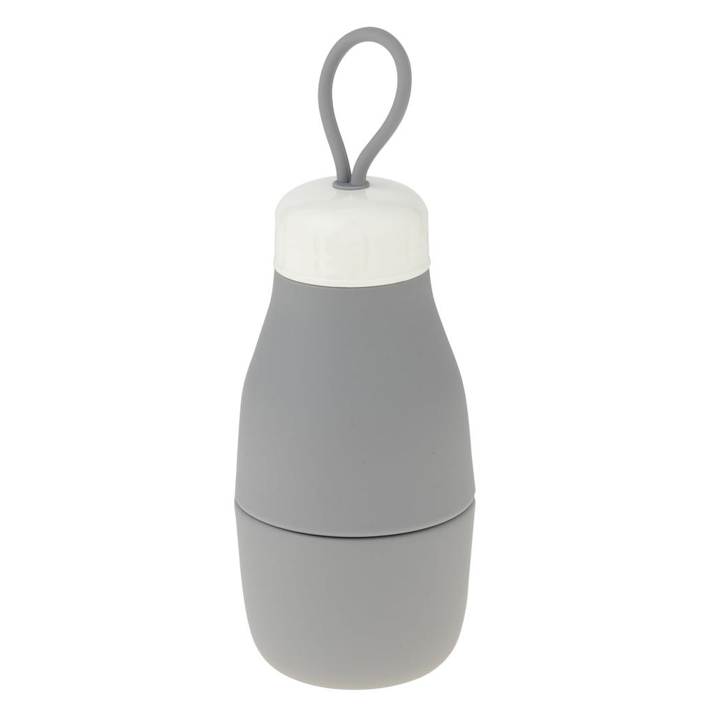 Silicone Water Bottle 520mL Gray Asis+