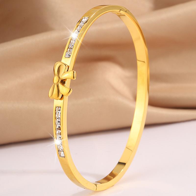 Bow Tie Women's Light Luxury and High-end European and American Fashion Open Jewelry Bracelet